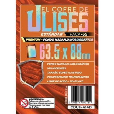 Folio Naranja Holografico Standard 63,5x88 mm - 65 unidades - Calidad Premium