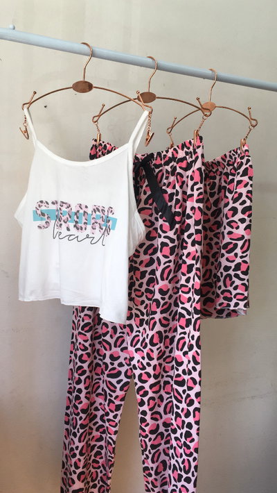 PIJAMA LUPI PRINT ROSA