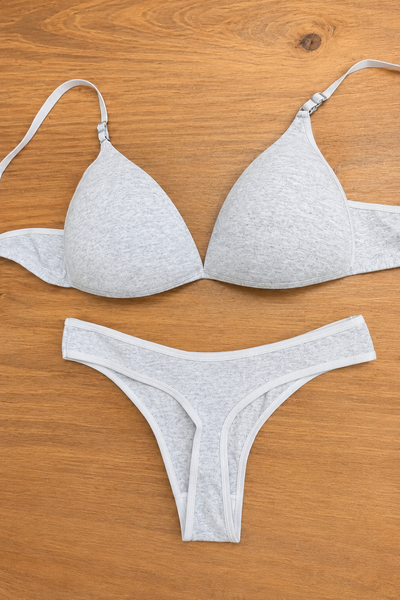 Conjunto algodón triángulo y colaless 