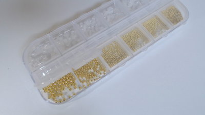Caja decoración caviar y media perla