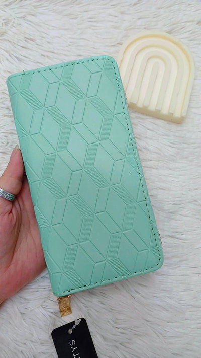 Billetera "Geométric Green"