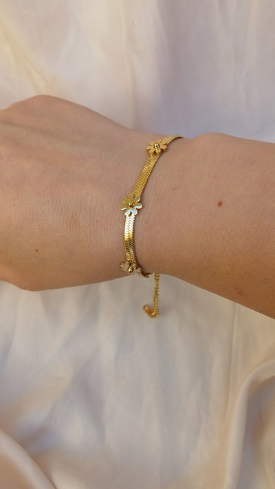 Pulsera Flower Gold