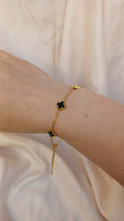 Pulsera Lucky Negra Gold