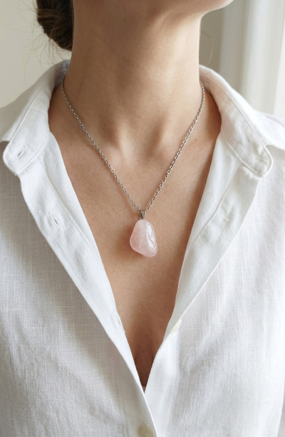 Collar Cuarzo Rosa