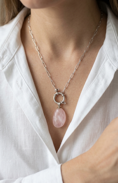 Collar Cuarzo Rosa