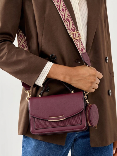 Mini bag Borgoña + monedero