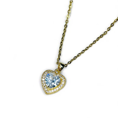 Collar Corazon Diamante Dorado💍 