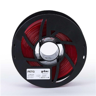 40421- Filamento GRILON3 PETG CLEAR ROJO 1.75 MM X 1 KG M77IRJ175CJ