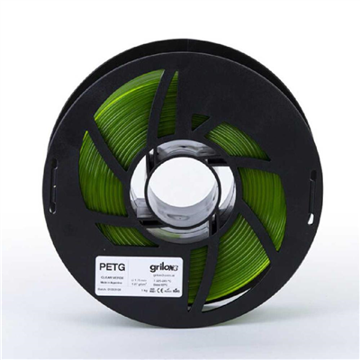 40423- Filamento GRILON3 PETG CLEAR VERDE 1.75 MM X 1 KG M77IVR175CJ