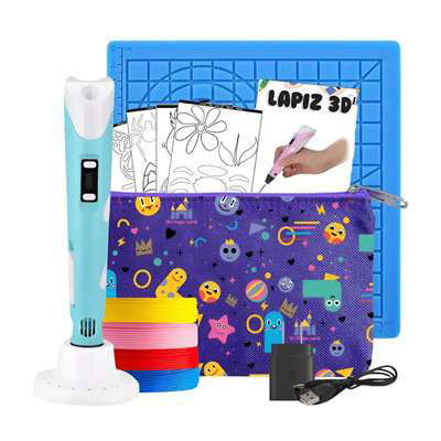 30224-Lápiz 3D 2.0 con pantalla y regulador de temperatura + Pack de 4 colores de filament