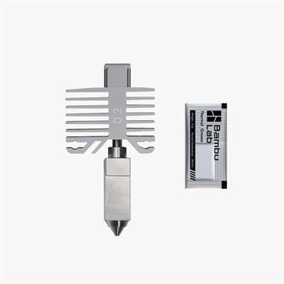 33598-Hotend 0.2mm acero inoxidable para Bambu Lab P1 X1 Original