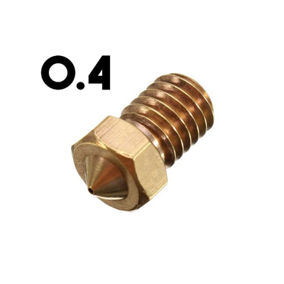 30768-Pico de Bronce 0.4mm Filamento 1.75 - nozzle Hotend E3D
