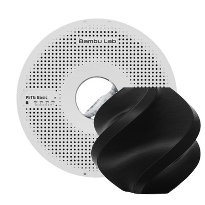 40937-1.75- Filamento Bambu Lab PETG Basic Negro - Con Carrete Reutilizable 1kg