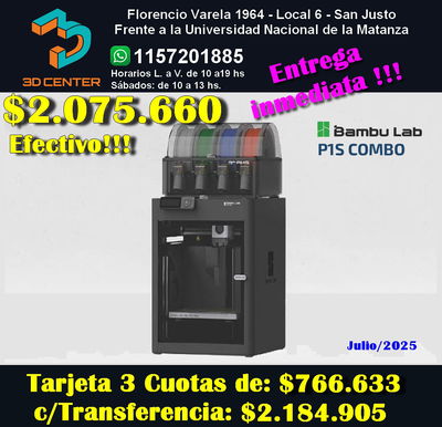 32859-Impresora 3d Bambu Lab P1s Combo Ams **ENTREGA INMEDIATA**