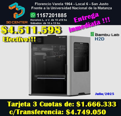 33667-Impresora 3D Bambu Lab H2D **ENTREGA INMEDIATA**