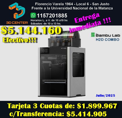 33668-Impresora 3D Bambu Lab H2D Combo Ams **ENTREGA INMEDIATA**