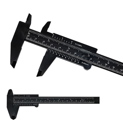 31690-Calibre de plástico negro 150mm