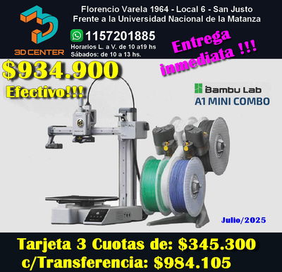 32856-Impresora 3D BambuLab A1 mini Combo **ENTREGA INMEDIATA**