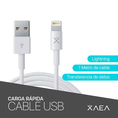 CABLE USB MOD 75 QUALY 4.4 AMP – XAEA – LIGHTNING – 1 MTS