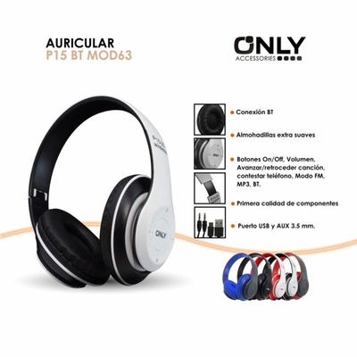 AURICULAR P15 BT MOD63-22 – NEGRO