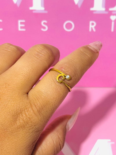 Anillos Inicial dorado