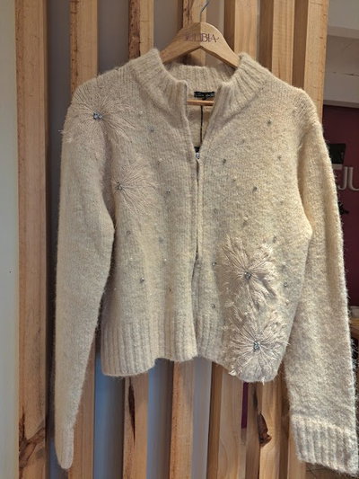 Sweater Flor con cierre
