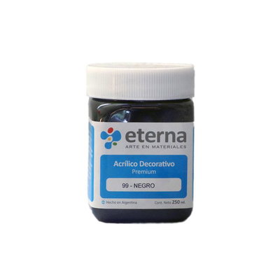Acrilico comun Eterna Negro 