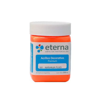 Acrílico común Eterna Naranja flúor 
