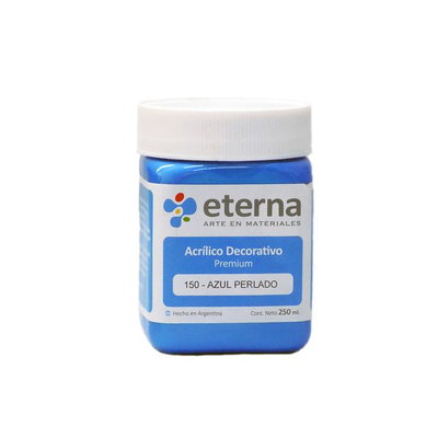 Acrilico comun Eterna Azul perlado 