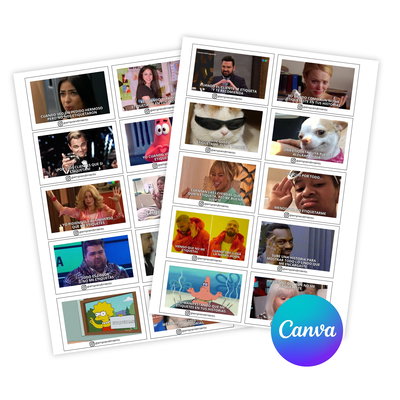 Kit Editable De Tarjetas Memes Virales Para Emprendimientos