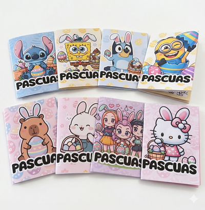 LIBRITOS PLEGABLES PASCUAS 2026 X8 TEMATICAS