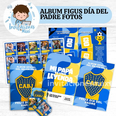 ALBÚM FIGURITAS DÍA DEL PADRE BOCA JUNIORS