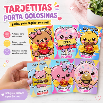 TARJETAS PORTA BOMBONES 