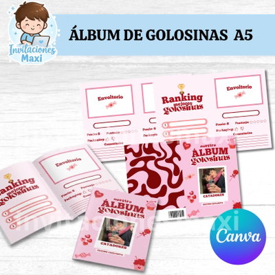 ÁLBUM DE GOLOSINAS A5 EDITAR EN CANVA