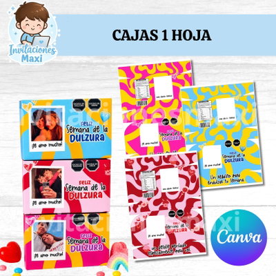 CAJAS GOLOSINERAS SEMANA DE LA DULZURA 3 MODELOS