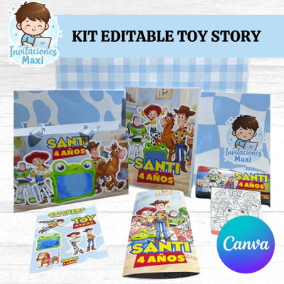 KIT IMPRIMIBLE TOY STORY EDITABLE CANVA