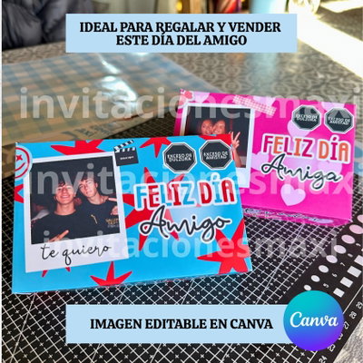 CAJITAS GOLOSINERAS x2 MODELOS EDITABLE EN CANVA