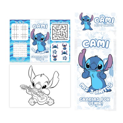 TRIPTICO PERSONALIZADO STITCH PERSONALIZADO PDF LISTO PARA IMPRIMIR