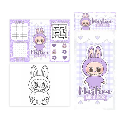 TRIPTICO PERSONALIZADO LABUBU PERSONALIZADO PDF LISTO PARA IMPRIMIR