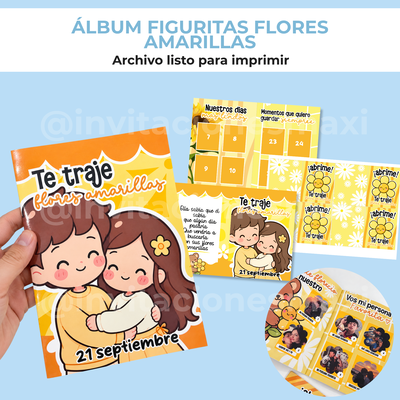 ÁLBUM FIGURITAS FLORES AMARILLAS