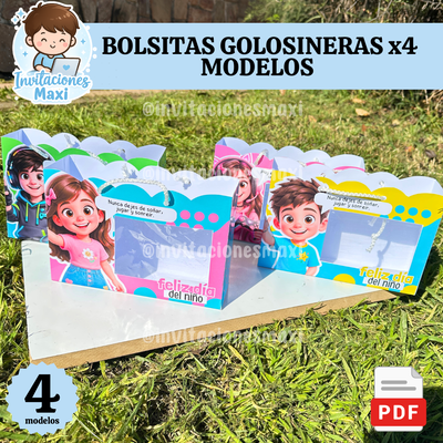 BOLSAS GOLOSINERAS x4 MODELOS