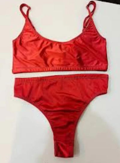 Bikini top tiro alto less