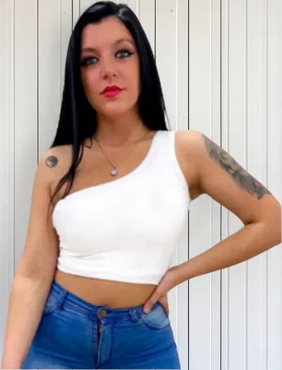 Crop Top Solo un hombro Talle 3, 5 y 7