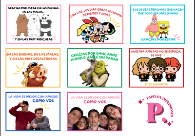 TARJETITAS IMPRIMIBLES DIA DEL AMIGO