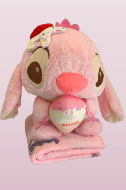 PELUCHE STITCH ROSA CON MANTA