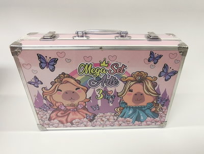 VALIJA METÁLICA DE ARTE CAPIBARA ROSA