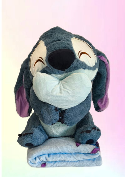 PELUCHE STITCH CORAZÓN CON MANTA