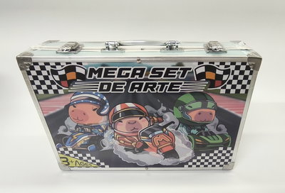 VALIJA METÁLICA DE ARTE CAPIBARA CELESTE 