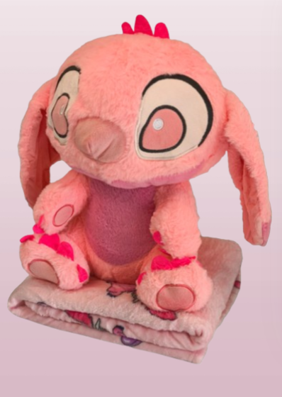 PELUCHE STITCH ROSA CON MANTA