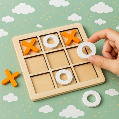 TATETI NARANJA Y BLANCO